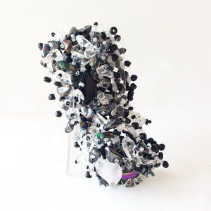 cluster bracelet beaded handmade statement bracelet glass beads handcrafted